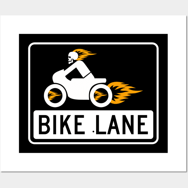 Bike Lane Wall Art by EightiesBeast